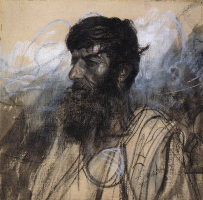 Studie af hoved for krøblinge af Francesco Paolo Michetti