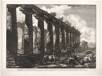 Athenas tempel i Paestum Tempel af Juno af Francesco Piranesi