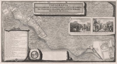 Topografi af fabrikkerne opdaget i byen? af Pompeji af Francesco Piranesi