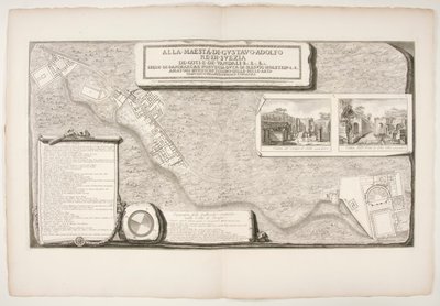 Topografi af fabrikkerne opdaget i byen? af Pompeji af Francesco Piranesi
