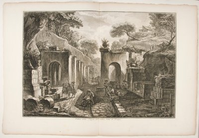 Udsigt over Porta dell af Francesco Piranesi