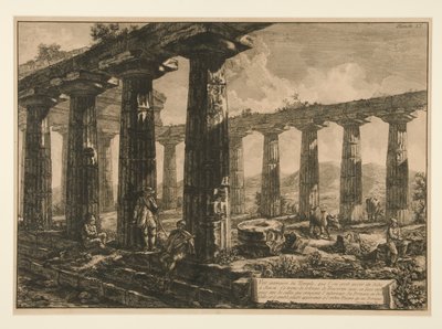 Indvendigt billede af templet, at af Francesco Piranesi