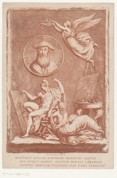 Allegori af kunstneren Francesco Mazzoli, kendt som Parmigianino af Francesco Rosaspina