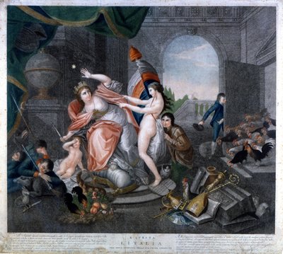 Den Franske Republik stripper Italien (BONNET PHRYGEN) eller "" E questa l