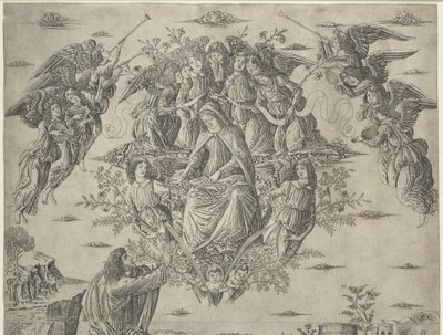 Jomfruens antagelse, ca. 1495. af Francesco Rosselli