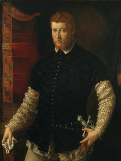 Portræt af en mand. af Francesco Salviati