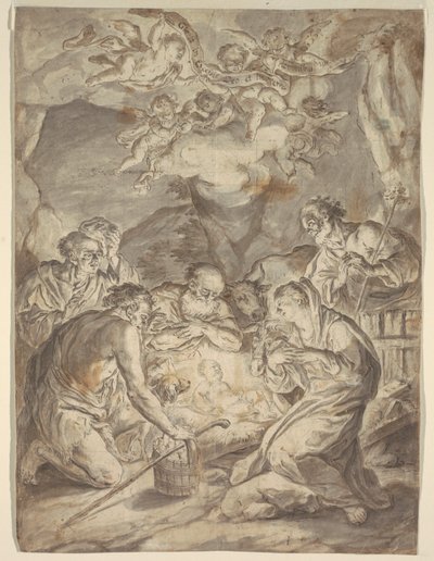 Tilbedelse af hyrderne af Francesco Saverio Mergolo