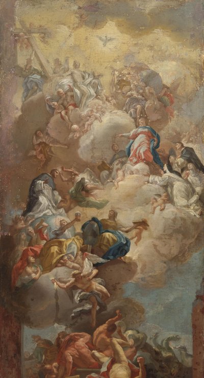 Forherligelsen af Saint Dominic af Francesco Solimena (copy after)