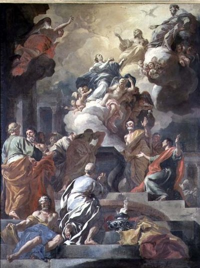 Jomfruens antagelse af Francesco Solimena