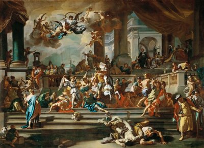 Uddrivelsen af Heliodorus fra templet af Francesco Solimena