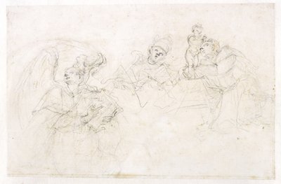 Tre helgener: Sts Vincent Ferrer, en pave og Anthony af Padova af Francesco Solimena