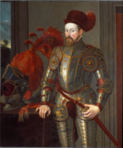 Portræt af Ferdinand af Tyrol (Ferdinand II ærkehertug af Østrig), efter 1546 (maleri) af Francesco Terzio