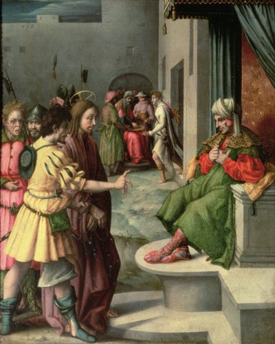 Kristus før Kajfas af Francesco Ubertini Bacchiacca