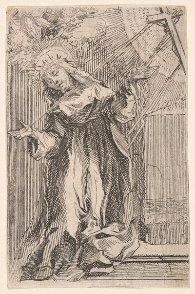 Den hellige Katarina af Siena modtager stigmata af Francesco Vanni