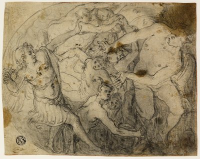 Undersøgelse for Saint Michael Casting Out Lucifer af Francesco Vanni