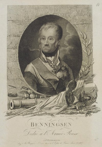 Portræt af grev Levin Leonty August Theophil von Bennigsen 1745-1826, 1807 af Francesco Vendramini