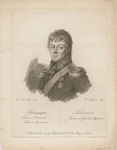 Portræt af grev Pyotr Petrovich Konovnitsyn 1764-1822, 1813 af Francesco Vendramini