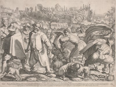 Brutto Buono stenet af sine fjender af Francesco Villamena