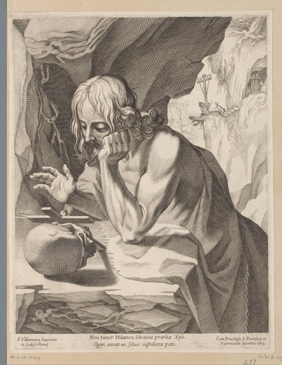 Sankt Hilarion af Francesco Villamena
