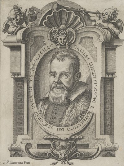 Portræt af Galileo Galilei, 1613. af Francesco Villamena