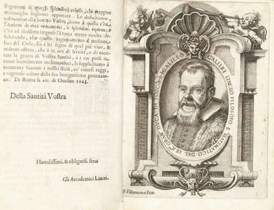 Portræt af Galileo Galilei, 1623 af Francesco Villamena