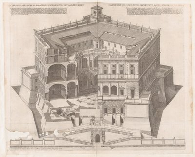 Mirror of Roman Magnificence: Farnese Palace, 16. århundrede., 16. århundrede. af Francesco Villamena