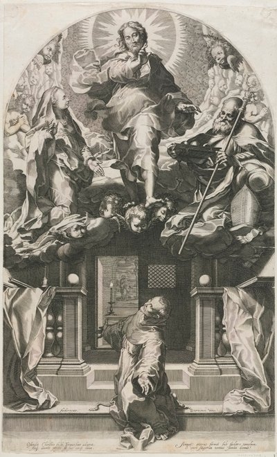 Den hellige Franss ekstase. af Francesco Villamena