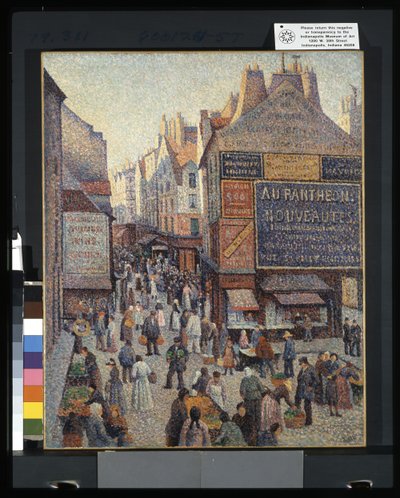 Rue Mouffetard (olie på lærred) af Francesco Vinea