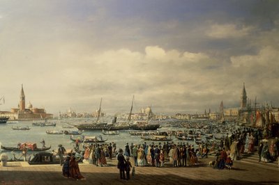 Napoleon III ankommer til Venedig af Francesco Zanin