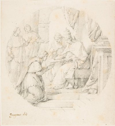 Angelo Maria Querini skabte kardinal af Benedikt XIII, 1709-87. af Francesco Zugno