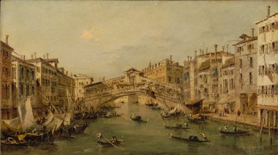 Venedig: Rialto af Francesco circle of Guardi