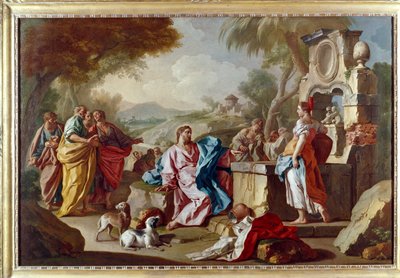 Kristus og kvinden fra Samaria af Francesco de Mura