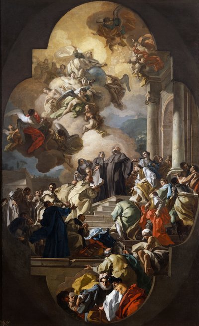 Vision af St. Benedikt af Francesco de Mura
