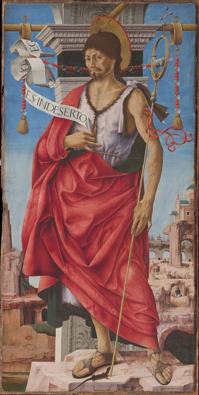 Griffoni Polyptykon: Johannes Døberen, ca 1472-1473. af Francesco del Cossa