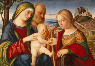Sankt Catherines mystiske ægteskab af Francesco di Bernardo de Vecchi Santacroce