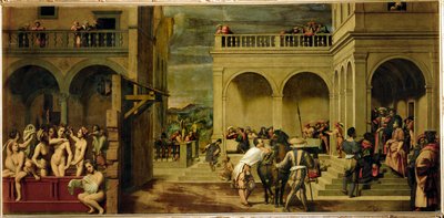 Urias-brevet (maleri på poppeltræ) af Francesco di Cristofano Franciabigio