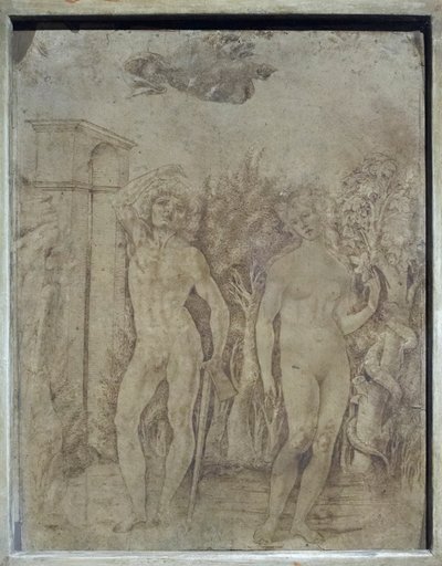 Adam og Eva, ca. 1470 (pen og blæk på pergament) af Francesco di Giorgio Martini