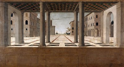 Arkitektonisk Veduta, ca. 1490 af Francesco di Giorgio Martini