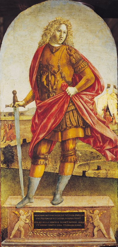 Publius Scipio Africanus (ca. 235-183 f.Kr.) (olie på panel) af Francesco di Giorgio Martini