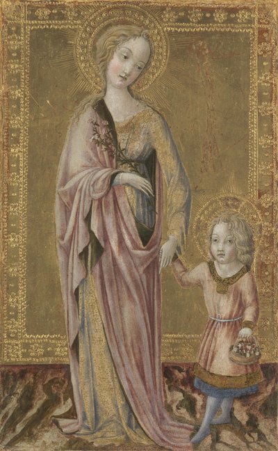 Saint Dorothy and the Infant Christ, ca 1460 af Francesco di Giorgio Martini
