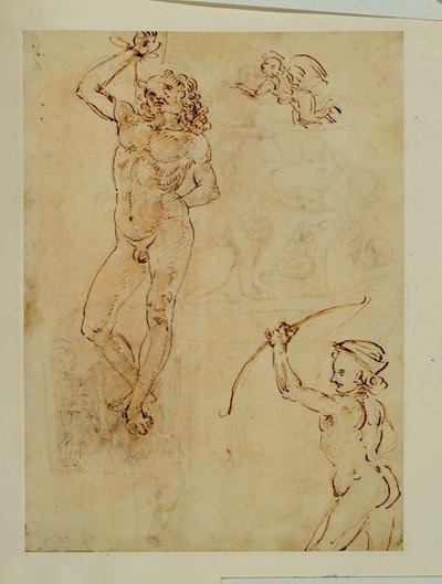 Skitse til Sankt Sebastians martyrium ... af Francesco di Simone (attr. to)