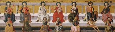 De syv dyder, ca. 1450 af Francesco di Stefano Pesellino