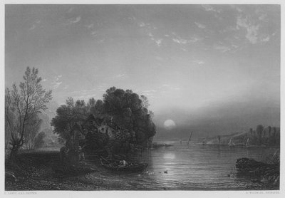 Fiskerhjemmet, fra billedet i Vernon Gallery (gravering) af Francis (after) Danby