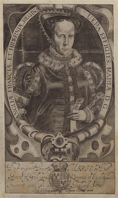 Mary, Queen of Scots (gravering) af Francis (after) Delaram