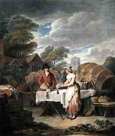 At Market, indgraveret af W. Annis, pub. af Morgan & Pearce af Francis (after) Wheatley