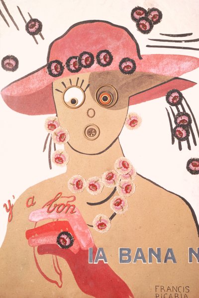 Dada-portræt af Germaine Everling af Francis (attr. to) Picabia
