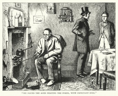 Illustration til store forventninger af Charles Dickens (gravering) af Francis Arthur Fraser