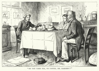 Illustration til store forventninger af Charles Dickens (gravering) af Francis Arthur Fraser