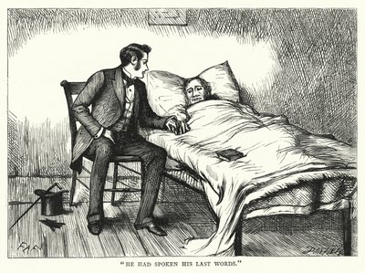 Illustration til store forventninger af Charles Dickens (gravering) af Francis Arthur Fraser