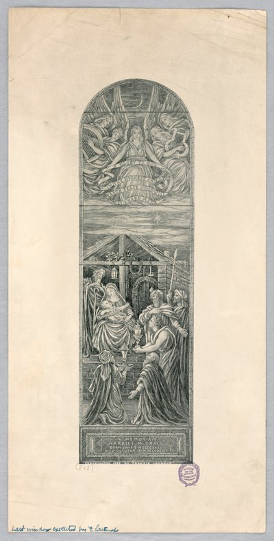 Mindevindue for Harriet M. Crall af Francis Augustus Lathrop